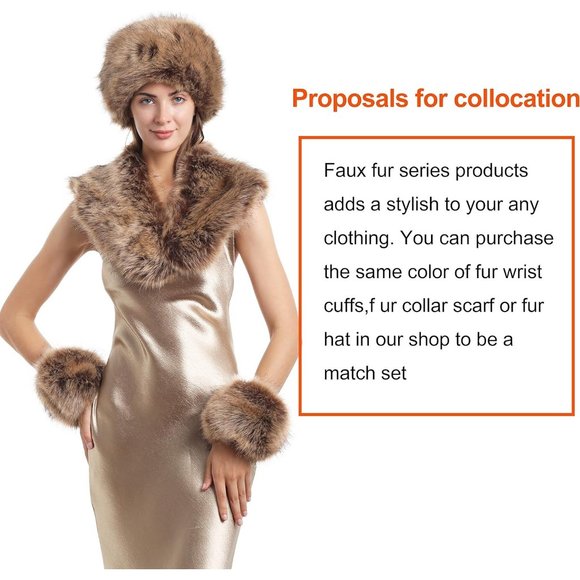 Women's Winter Warm Faux Fur Russian Style Cap - Picture 6 of 7